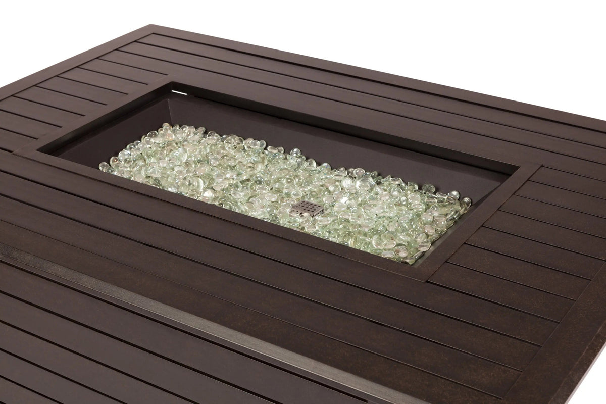 Longmont 48" Rectangular Aluminum Propane Fire Pit Table – 55,000 BTU