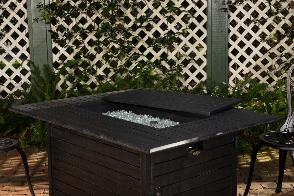 Longmont 48" Rectangular Aluminum Propane Fire Pit Table – 55,000 BTU