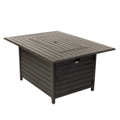 Longmont 48" Rectangular Aluminum Propane Fire Pit Table – 55,000 BTU