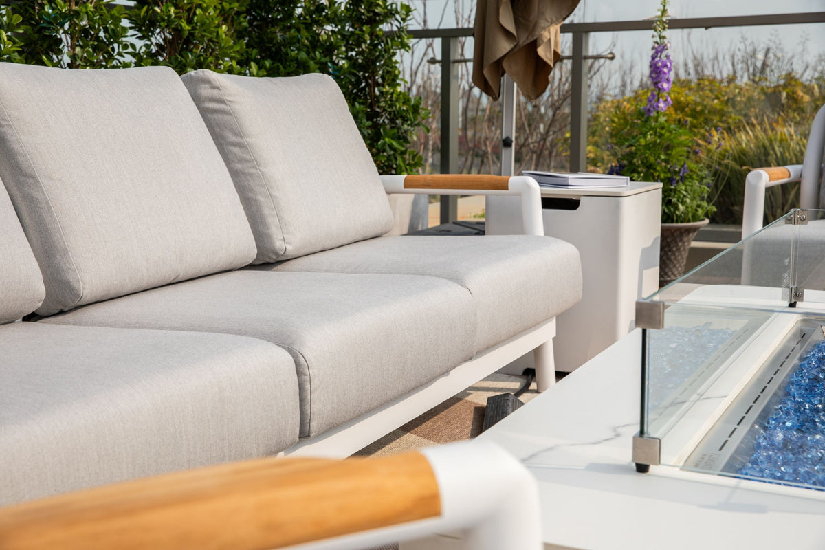 Santorini 3-Piece "More Substantial" Aluminum Outdoor Patio 5-Seating Furniture Set