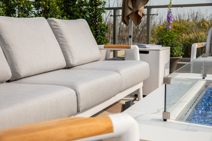 Santorini 3-Piece "More Substantial" Aluminum Outdoor Patio 5-Seating Furniture Set