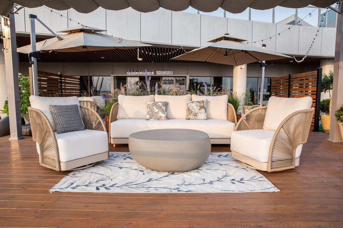 Malibu 2-Piece Aluminum Outdoor 4-Seating "Sophisticated" Furniture Set