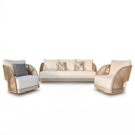 Malibu 2-Piece Aluminum Outdoor 4-Seating "Sophisticated" Furniture Set