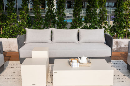 Capri 3-Piece Aluminum Outdoor 5-Seating "Contemporary" Patio Furniture Set