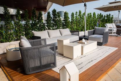 Capri 3-Piece Aluminum Outdoor 5-Seating "Contemporary" Patio Furniture Set