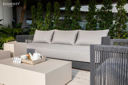 Capri 3-Piece Aluminum Outdoor 5-Seating "Contemporary" Patio Furniture Set