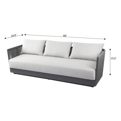 Capri 3-Seat Outdoor "Contemporary" Patio Sofa