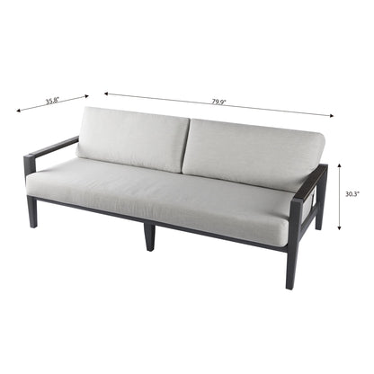 Laguna 3-Seat Outdoor "Relaxed-Comfort" Patio Sofa