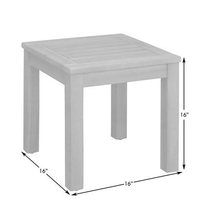 Balkene Home Lio/Oslo Solid Acacia Wood Side Table – 16"