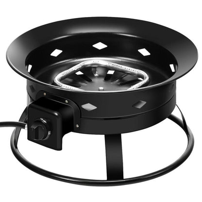 Portable Propane Gas Firebowl Fire Pit – 58,000 BTU with Cover &amp; Carry Kit