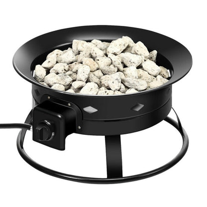 Portable Propane Gas Firebowl Fire Pit – 58,000 BTU with Cover &amp; Carry Kit