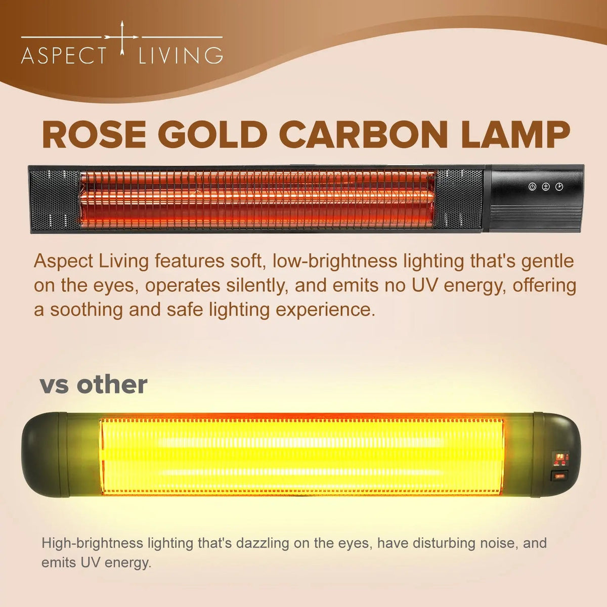 Aspect Living 1500W Pole Mounted Electric Patio Heater