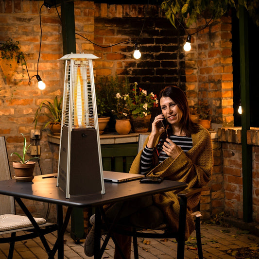 DirectDeals 10,000 BTU Portable Steel Tabletop Patio Heater with Glass Tube - Lavista Moderna