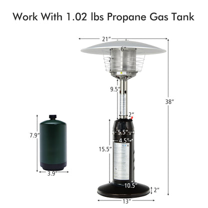 DirectDeals 11,000 BTU Portable Tabletop Propane Patio Heater