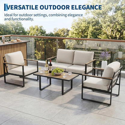 Modern 4-Piece Outdoor Patio Furniture Set