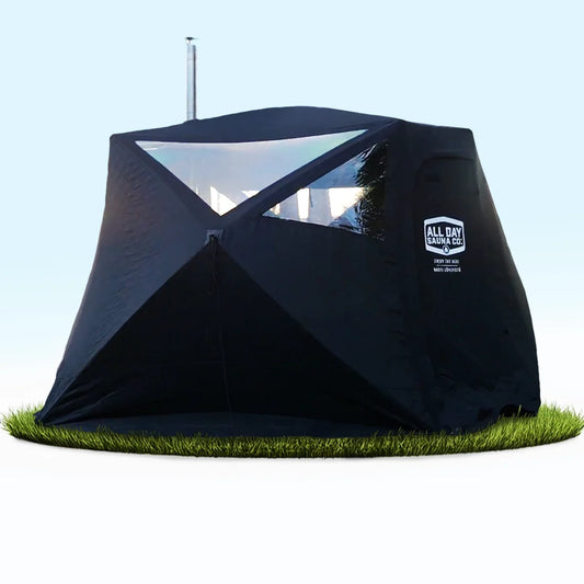 6-Person Portable Outdoor Wood-Burning Sauna Package
