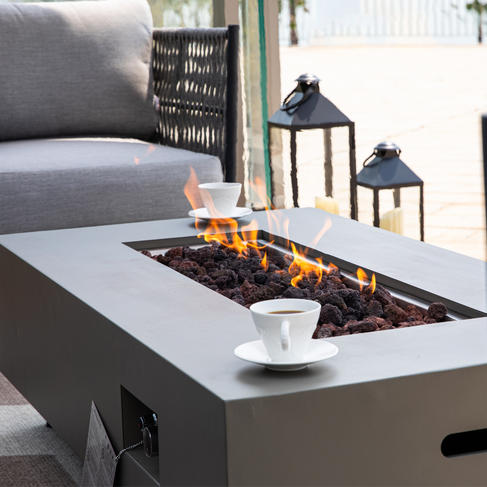 50,000 BTU Outdoor Propane Fit Pit Table with Natural Gas Conversion Kit included