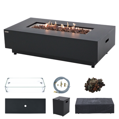 50,000 BTU Outdoor Propane Fit Pit Table with Natural Gas Conversion Kit included