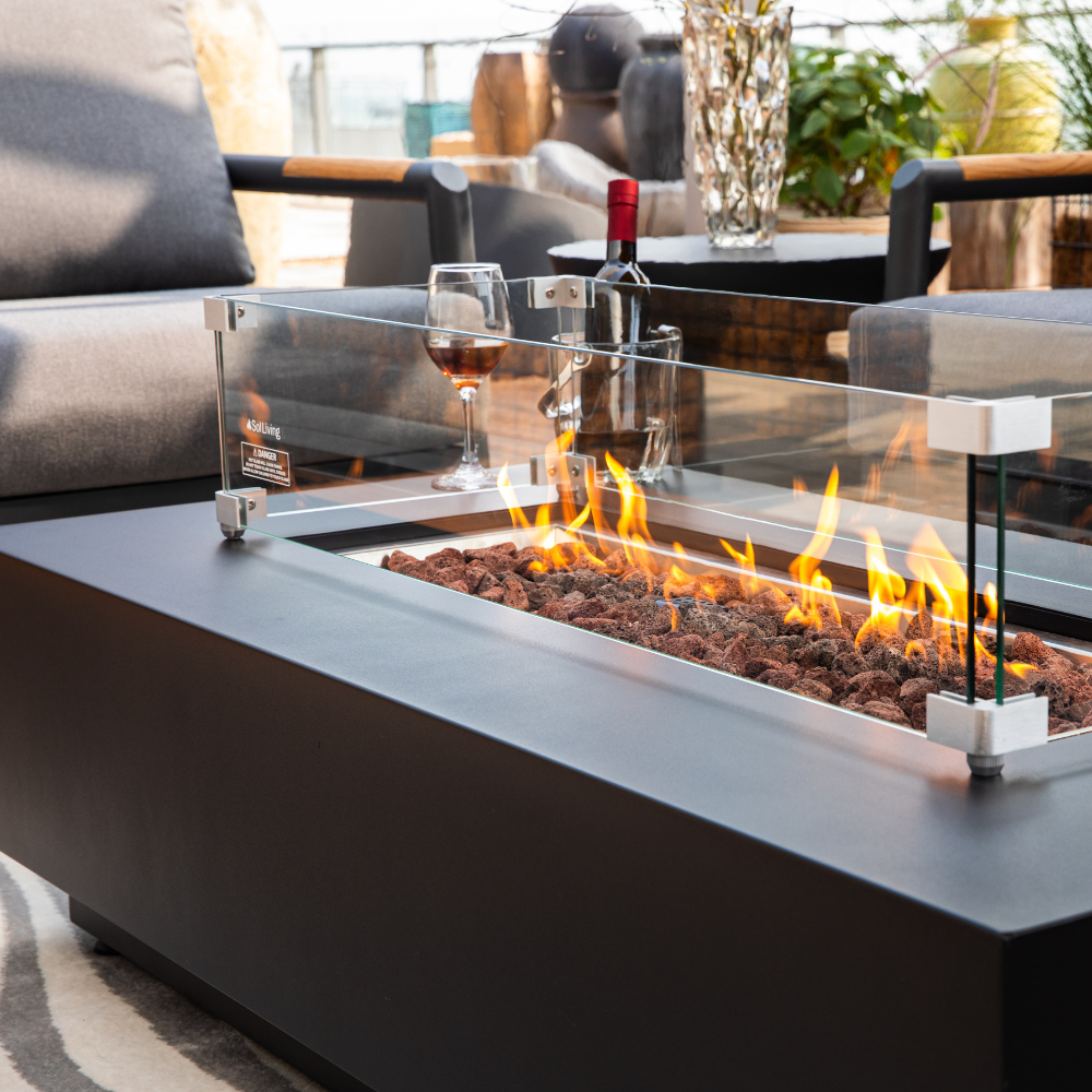 50,000 BTU Outdoor Propane Fit Pit Table with Natural Gas Conversion Kit included