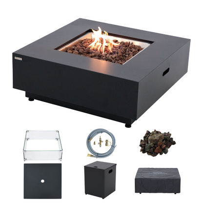 50,000 BTU Outdoor Propane Fit Pit Table with Natural Gas Conversion Kit included