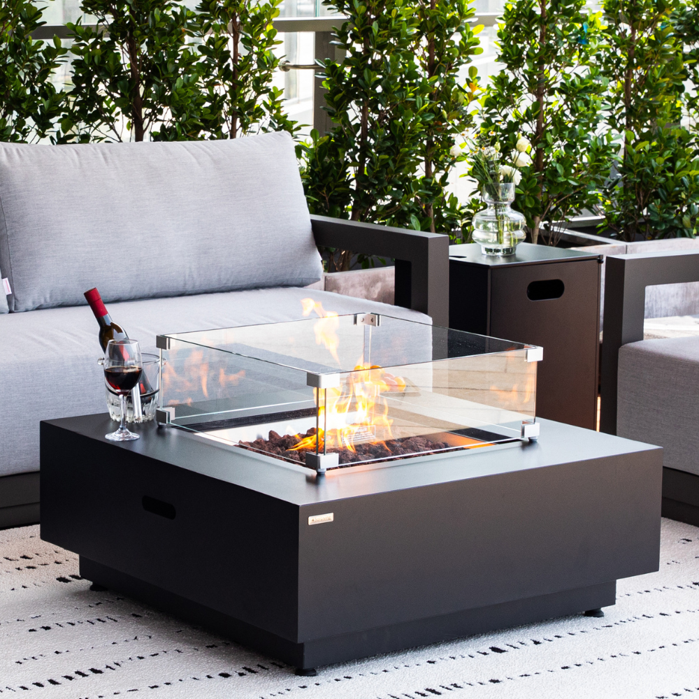 50,000 BTU Outdoor Propane Fit Pit Table with Natural Gas Conversion Kit included