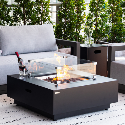 50,000 BTU Outdoor Propane Fit Pit Table with Natural Gas Conversion Kit included