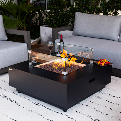 50,000 BTU Outdoor Propane Fit Pit Table with Natural Gas Conversion Kit included