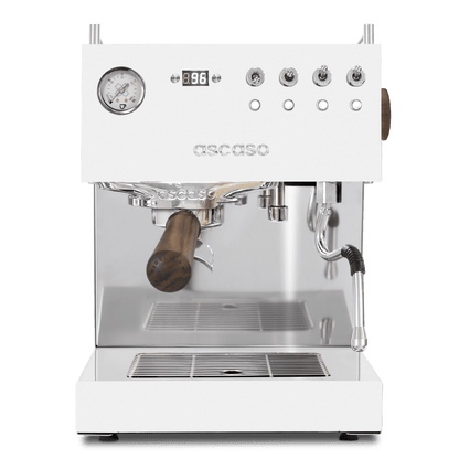 Ascaso Steel DUO PID Espresso Machine – Dual Thermoblock, Programmable, 120V (White)