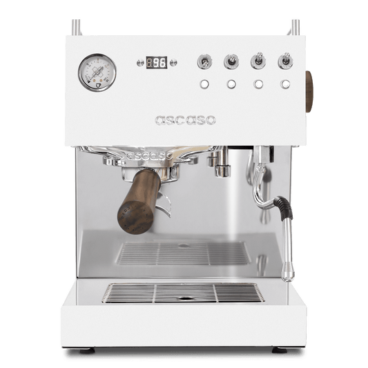 Ascaso Steel DUO PID Espresso Machine – Dual Thermoblock, Programmable, 120V (White)