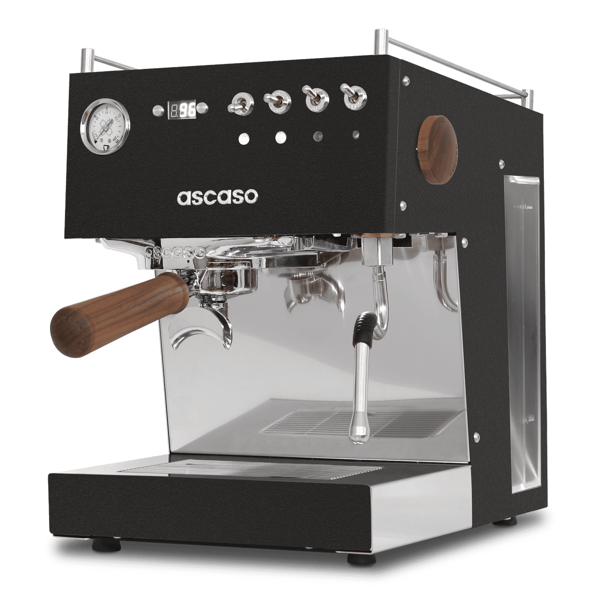 Ascaso Steel DUO PID Espresso Machine – Dual Thermoblock, Programmable, 120V (Black)
