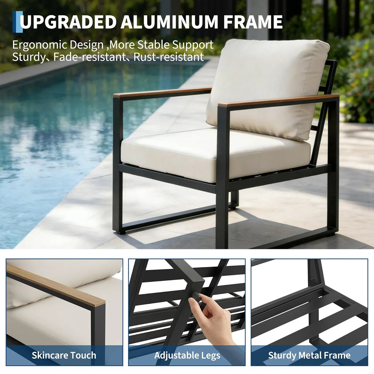 Modern 4-Piece Outdoor Patio Furniture Set