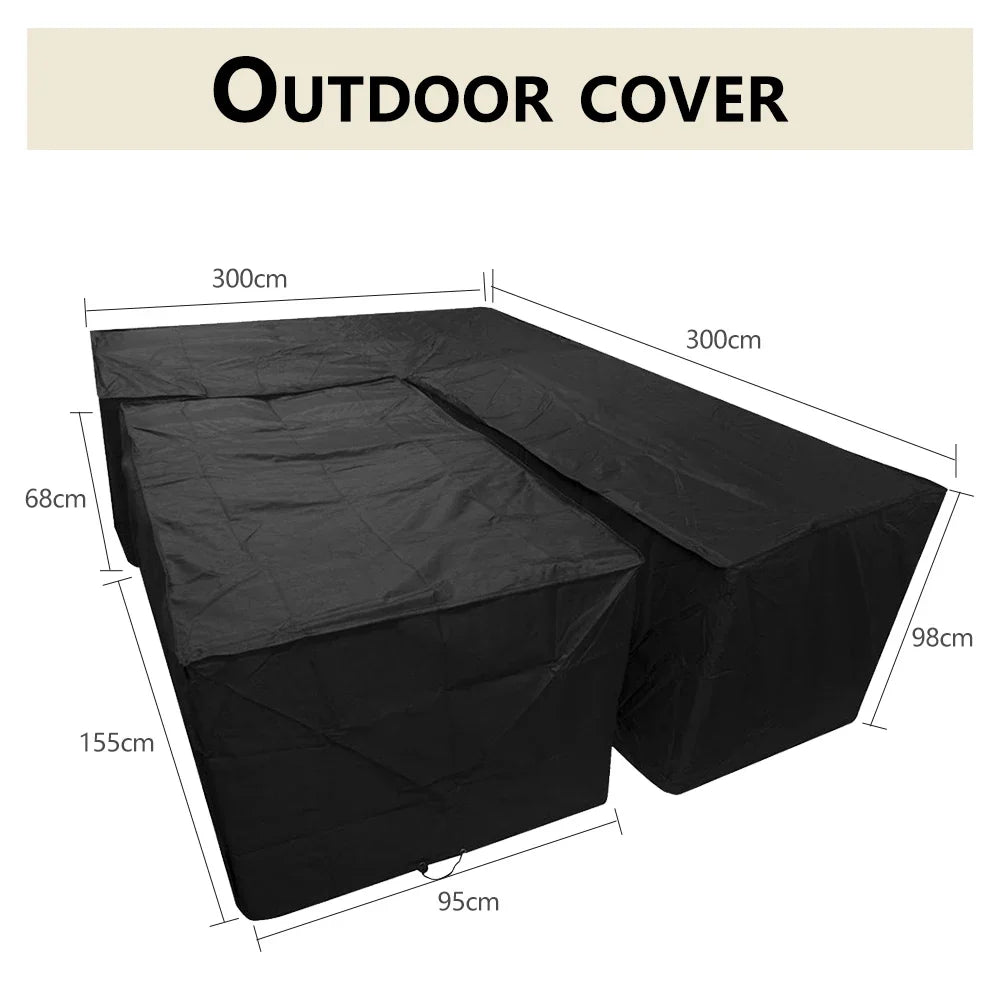 Oversized Outdoor Furniture Covers - Black