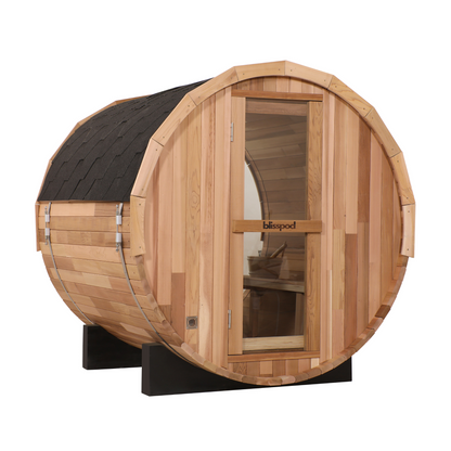 Blisspod Prague Canadian Red Cedar Outdoor Barrel Sauna