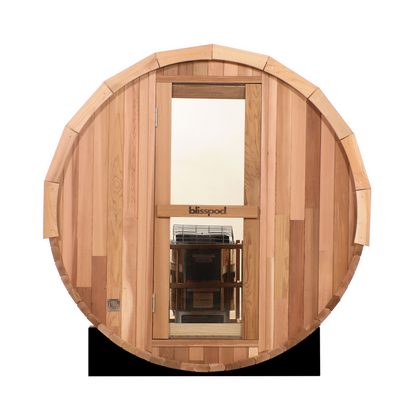 Blisspod Prague Canadian Red Cedar Outdoor Barrel Sauna