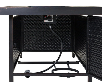 Weyland Rectangle Aluminum LPG Fire Pit – 55,000 BTU