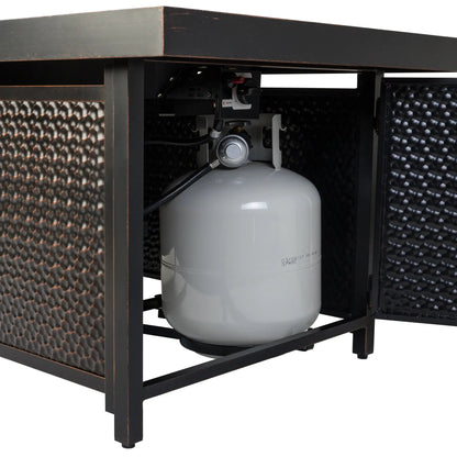 Weyland Rectangle Aluminum LPG Fire Pit – 55,000 BTU