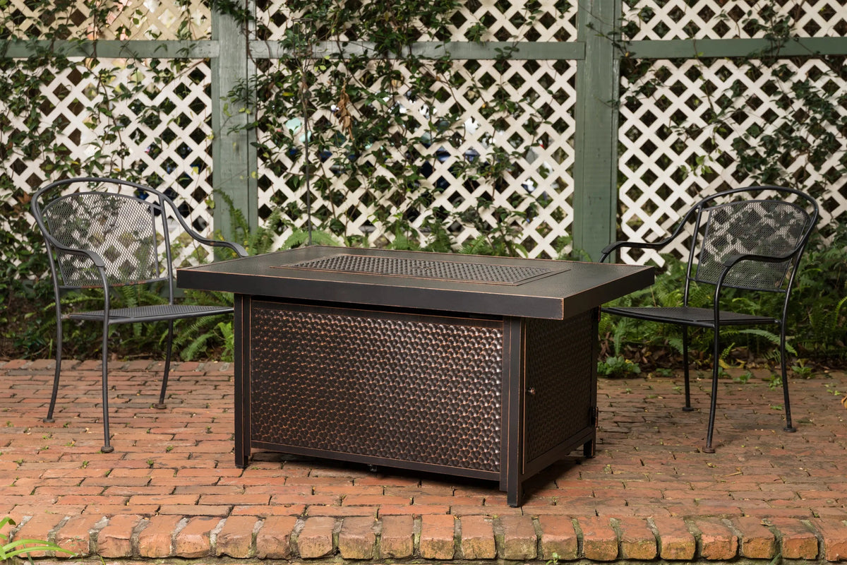 Weyland Rectangle Aluminum LPG Fire Pit – 55,000 BTU