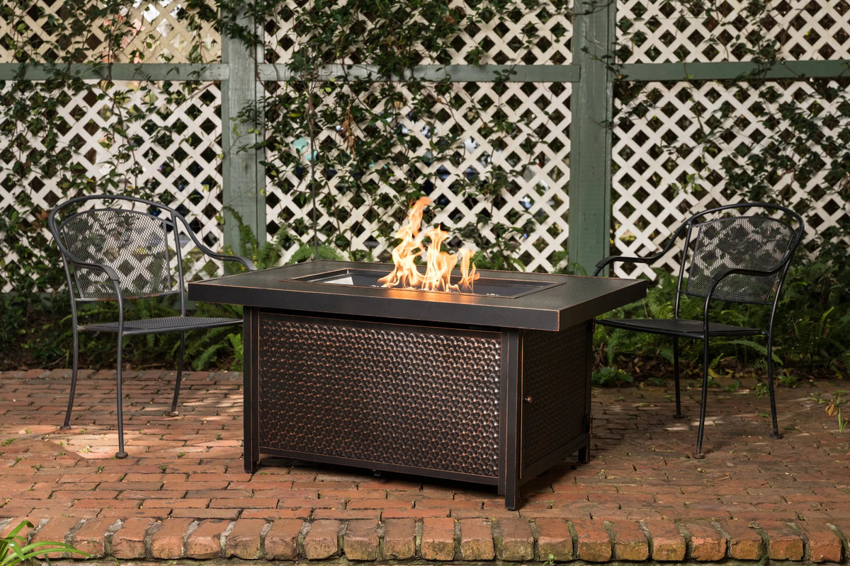 Weyland Rectangle Aluminum LPG Fire Pit – 55,000 BTU
