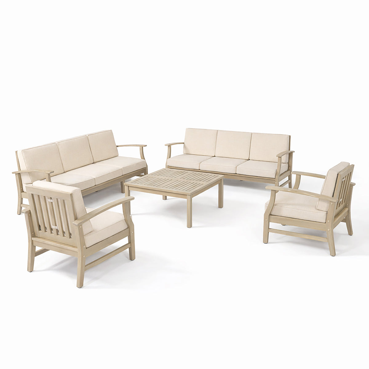 Perla 9-Piece Acacia Wood Outdoor Conversation Set - Seats 8