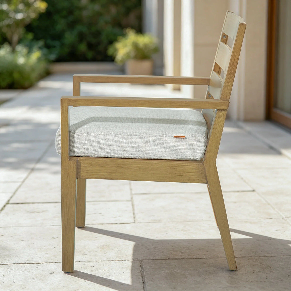 Alcudia Rectangular Patio Dining Table with 6 Classic Stationary Armchairs