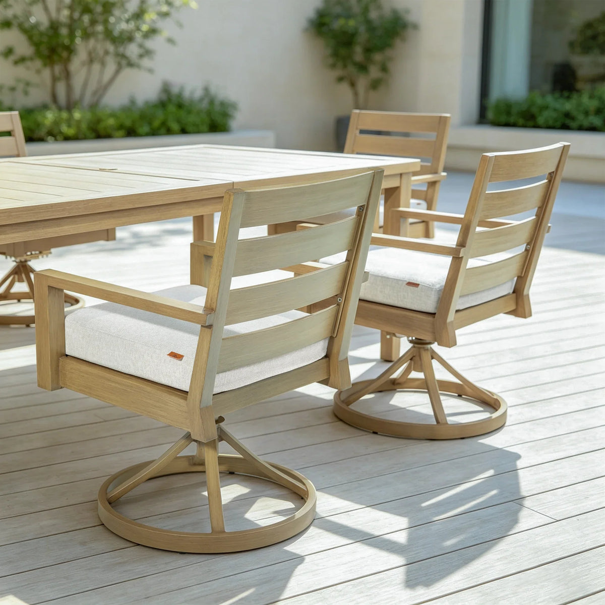 Alcudia 7-Piece Swivel Rocker Seating Outdoor Dining Set