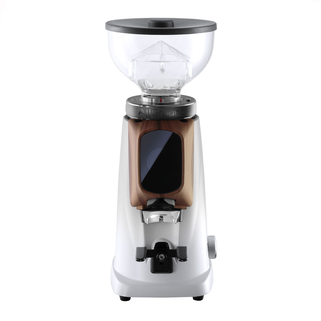 Fiorenzato AllGround Home Coffee Grinder - White w/ Walnut