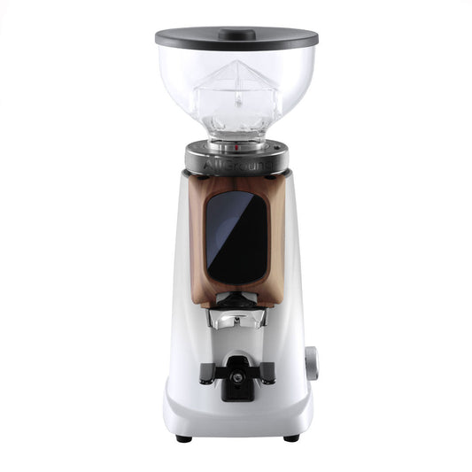 Fiorenzato AllGround Home Coffee Grinder - White w/ Walnut