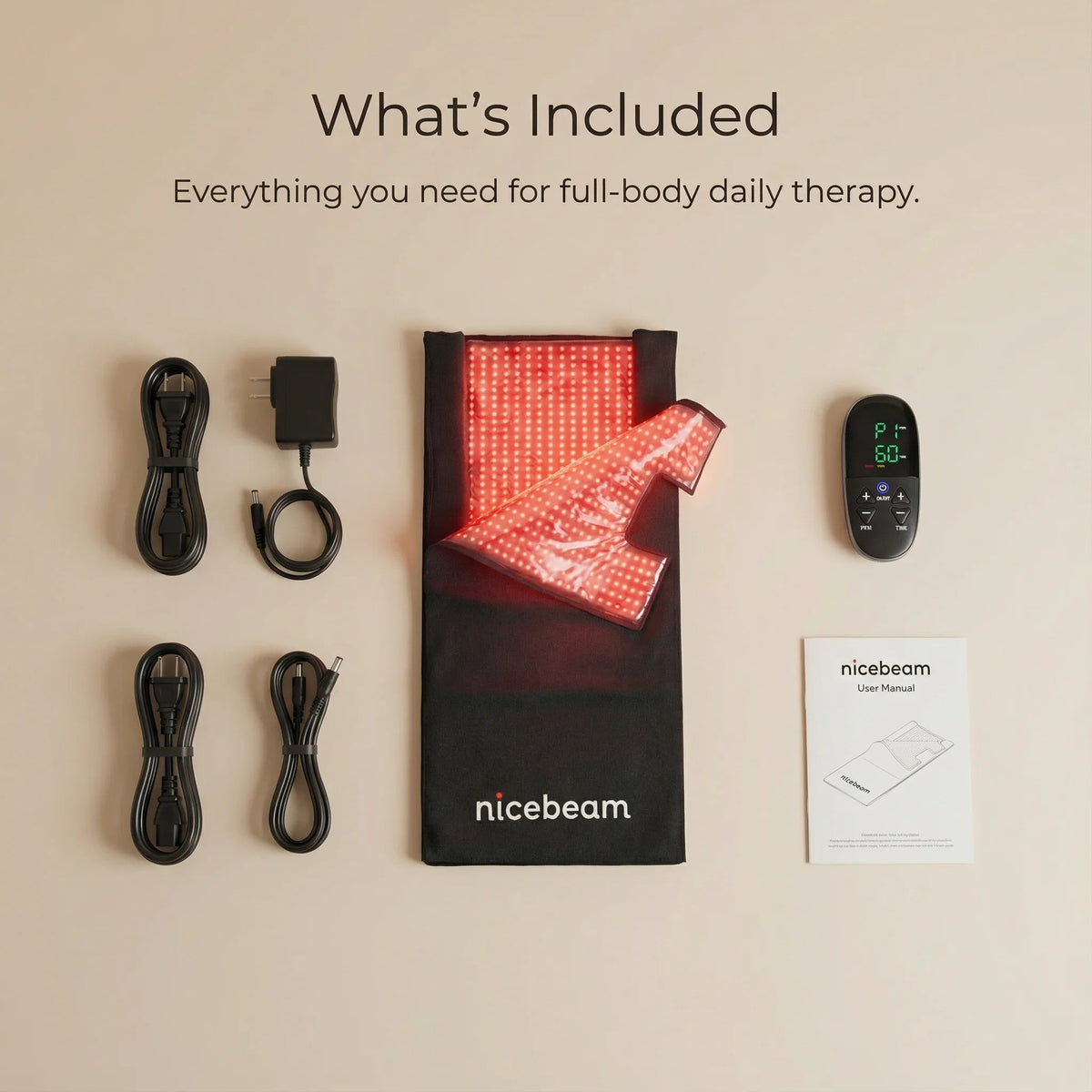 Nicebeam Full Body Red & Near-Infrared Light Therapy Bag – 660nm + 850nm