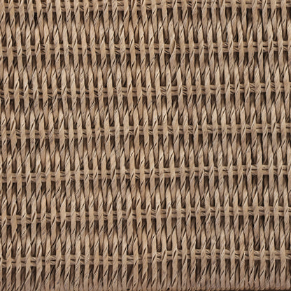 4-Piece Acacia Wood & Handwoven Rattan Outdoor Armchair Set