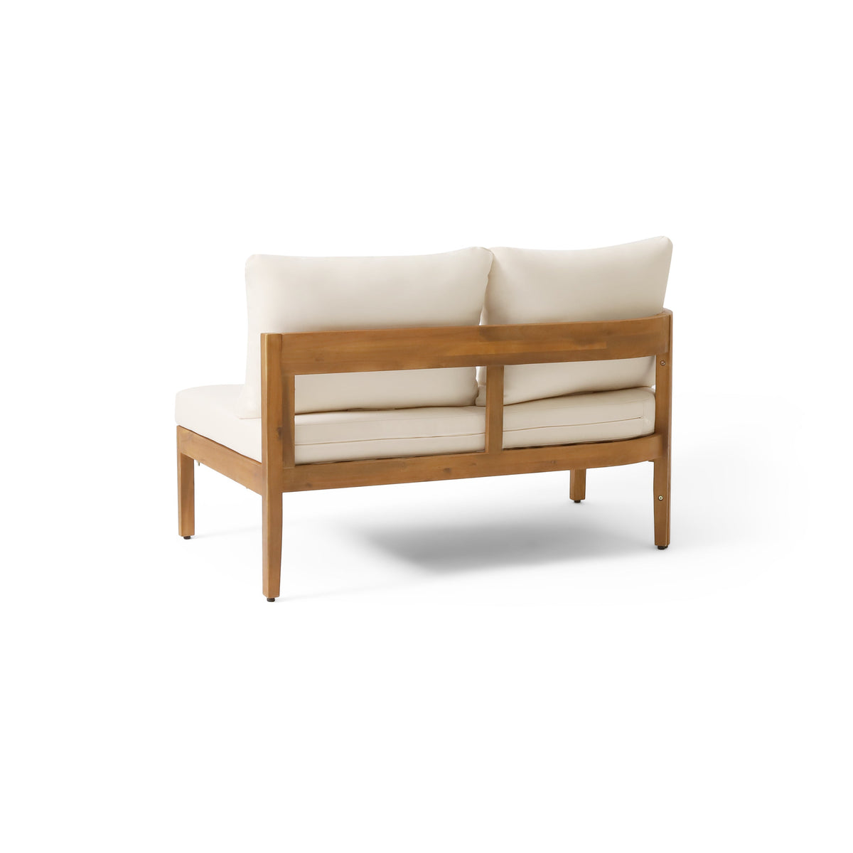 Brooklyn 3-Pieces Acacia Wood & Wicker Outdoor Sectional - Seats 5