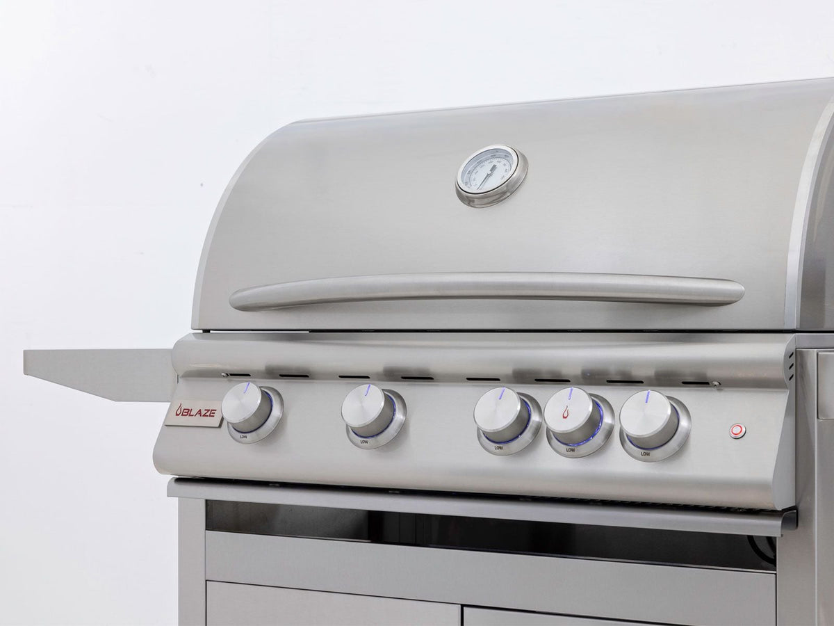 Blaze LTE+ 32-Inch 4-Burner Freestanding Gas Grill with Lift-Assist Hood & Rear Infrared Burner