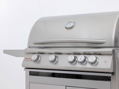 Blaze LTE+ 32-Inch 4-Burner Freestanding Gas Grill with Lift-Assist Hood & Rear Infrared Burner