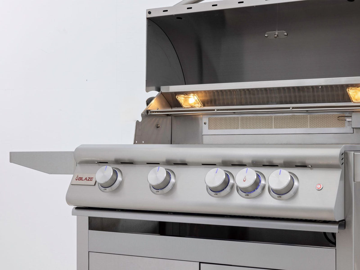 Blaze LTE+ 32-Inch 4-Burner Freestanding Gas Grill with Lift-Assist Hood & Rear Infrared Burner