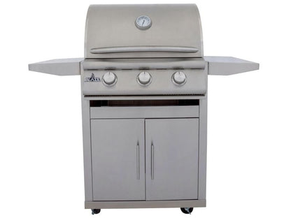 Blaze BCM 25-Inch 3-Burner Freestanding Gas Grill with Stainless Steel Cart